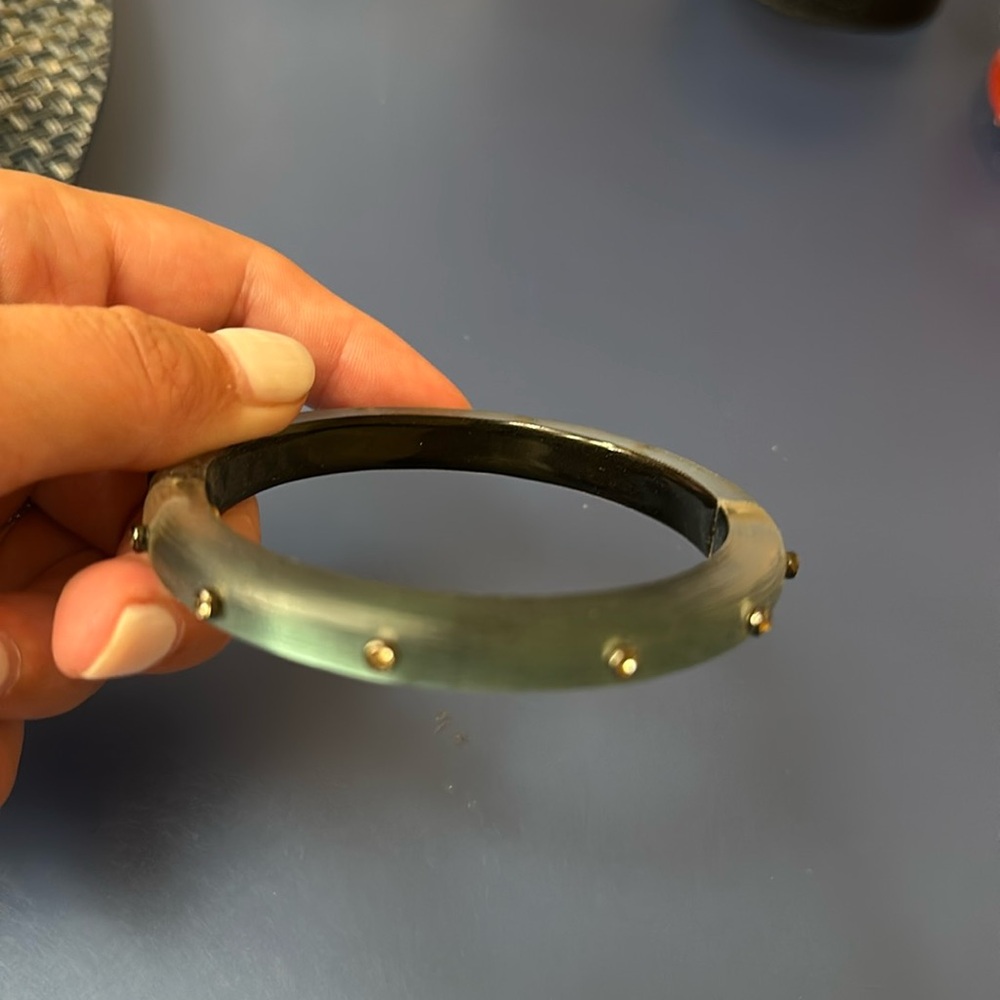 Alexis Bittar Blue Lucite Skinny Bangle